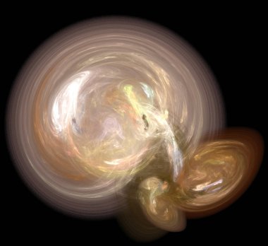 Dijital fraktal resimlerinden birinin resmi