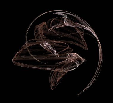 Dijital fraktal resimlerinden birinin resmi