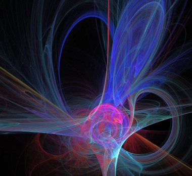 Dijital fraktal resimlerinden birinin resmi