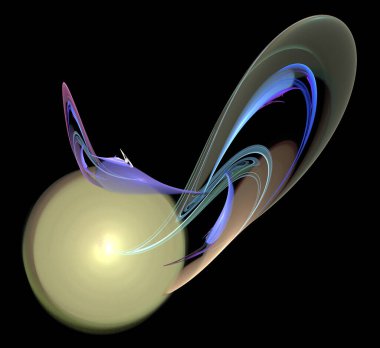 Dijital fraktal resimlerinden birinin resmi