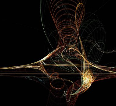 Dijital fraktal resimlerinden birinin resmi