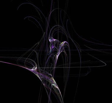 Dijital fraktal resimlerinden birinin resmi