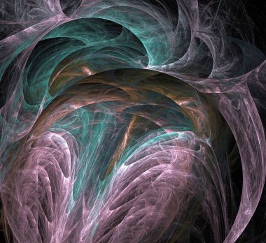 Dijital fraktal resimlerinden birinin resmi