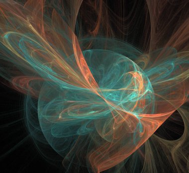 Dijital fraktal resimlerinden birinin resmi