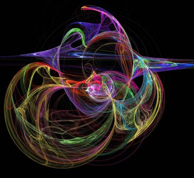 Dijital fraktal resimlerinden birinin resmi