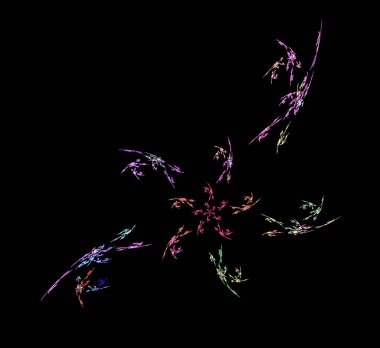 Dijital fraktal resimlerinden birinin resmi