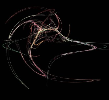 Dijital fraktal resimlerinden birinin resmi