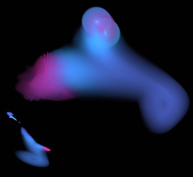 Dijital fraktal resimlerinden birinin resmi