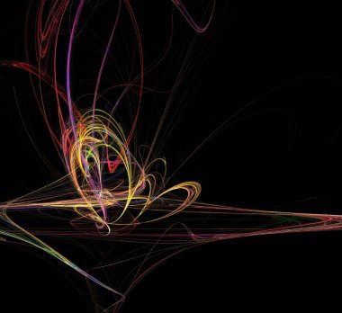 Dijital fraktal resimlerinden birinin resmi