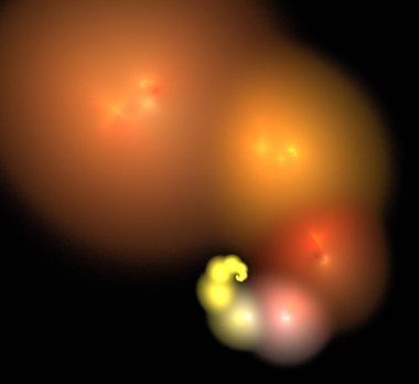 Dijital fraktal resimlerinden birinin resmi