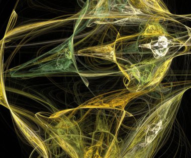 Siyah arkaplanda dijital fraktal