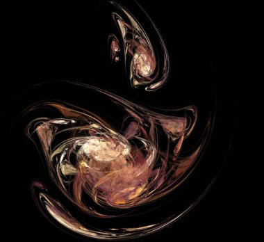 Dijital fraktal resimlerinden birinin resmi