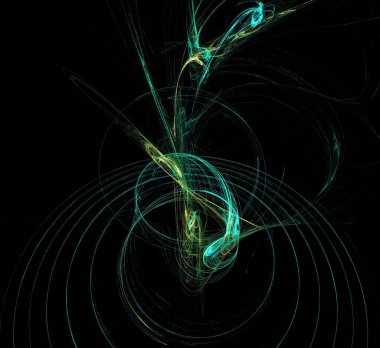 Dijital fraktal resimlerinden birinin resmi