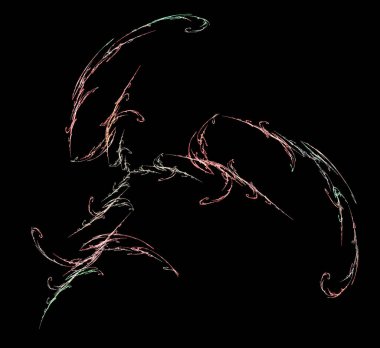 Dijital fraktal resimlerinden birinin resmi