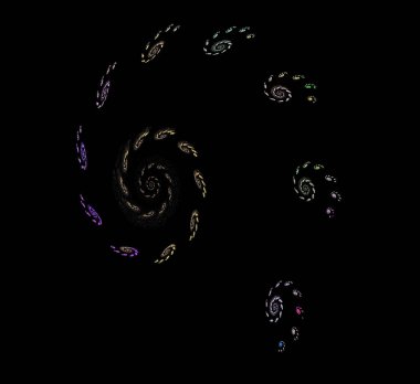 Dijital fraktal resimlerinden birinin resmi