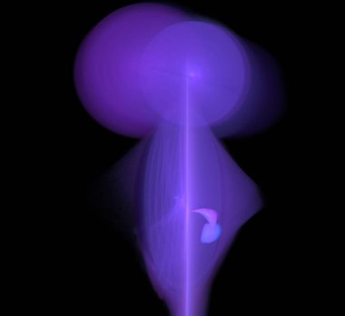 Dijital fraktal resimlerinden birinin resmi