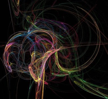 Dijital fraktal resimlerinden birinin resmi