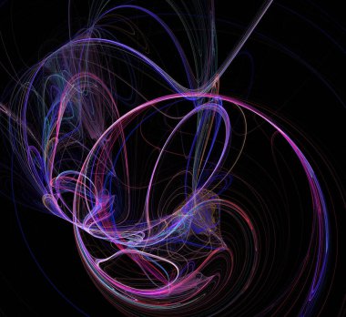 Dijital fraktal resimlerinden birinin resmi