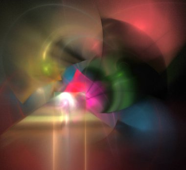 Dijital fraktal resimlerinden birinin resmi