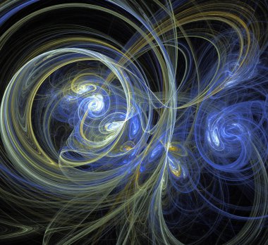 Dijital fraktal resimlerinden birinin resmi