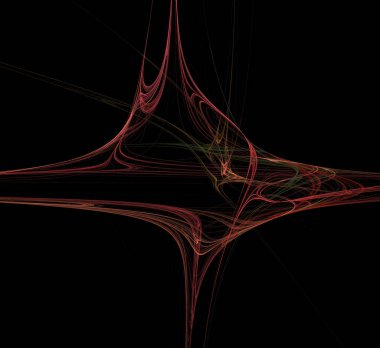 Dijital fraktal resimlerinden birinin resmi