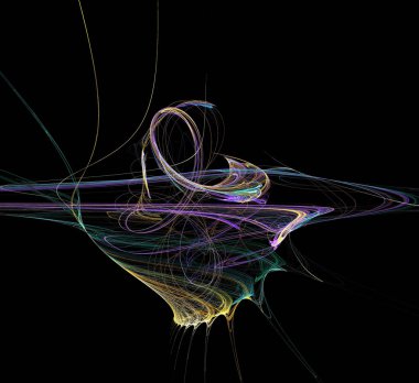 Dijital fraktal resimlerinden birinin resmi