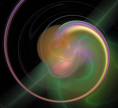 Dijital fraktal resimlerinden birinin resmi