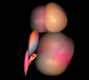 Dijital fraktal resimlerinden birinin resmi