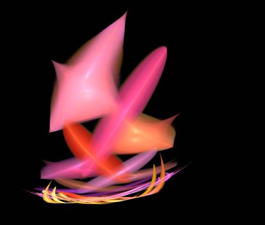 Dijital fraktal resimlerinden birinin resmi