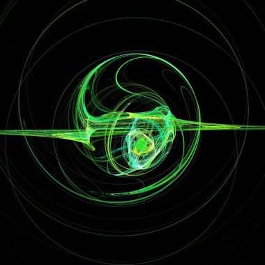 Dijital fraktal resimlerinden birinin resmi