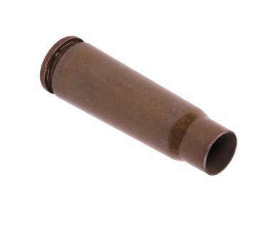 İzole Kalaşnikof silah kabuk