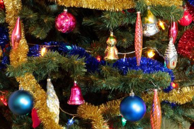 Yeşil Noel firtree oyuncaklar