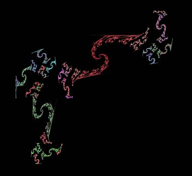 Dijital fraktal resimlerinden birinin resmi