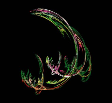 Dijital fraktal resimlerinden birinin resmi