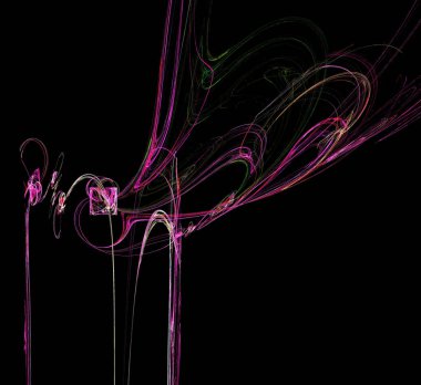 Dijital fraktal resimlerinden birinin resmi