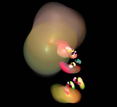 Dijital fraktal resimlerinden birinin resmi