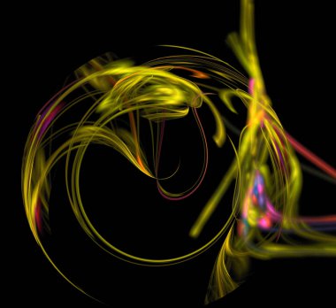 Dijital fraktal resimlerinden birinin resmi