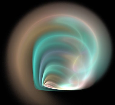 Dijital fraktal resimlerinden birinin resmi