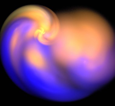 Dijital fraktal resimlerinden birinin resmi