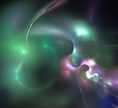 Dijital fraktal resimlerinden birinin resmi