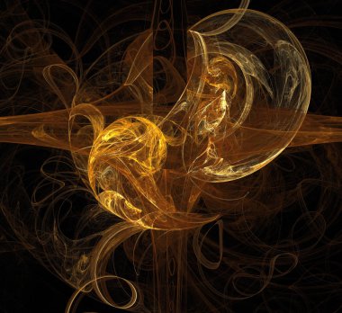 Dijital fraktal resimlerinden birinin resmi