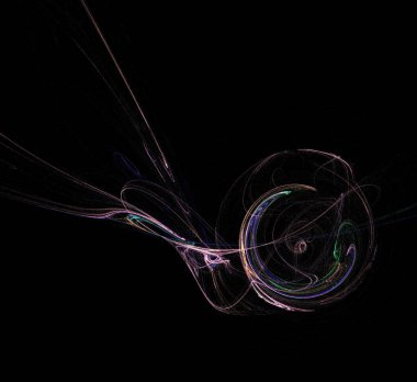 Dijital fraktal resimlerinden birinin resmi