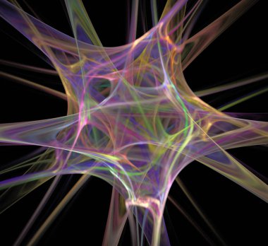 Dijital fraktal resimlerinden birinin resmi