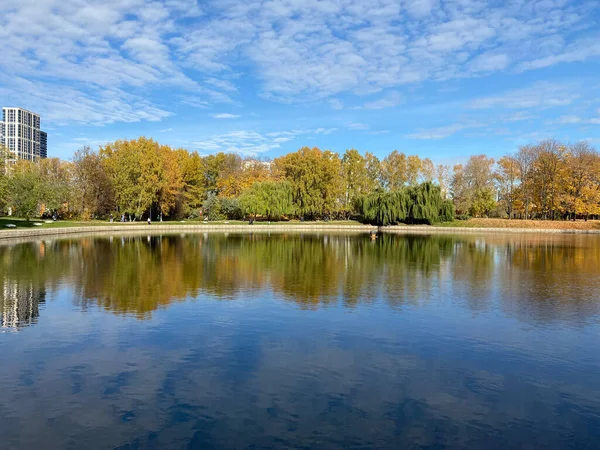 Parque Otoño Seco Día Otoño Soleado —  Fotos de Stock