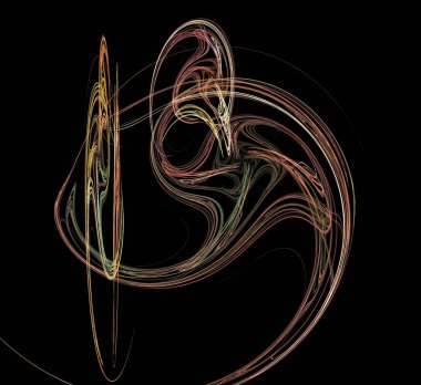 Dijital fraktal resimlerinden birinin resmi