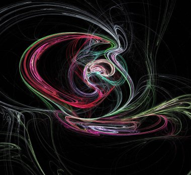 Dijital fraktal resimlerinden birinin resmi