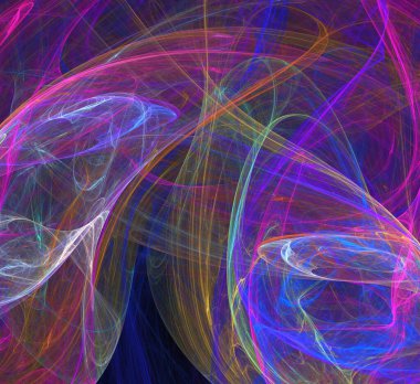 Dijital fraktal resimlerinden birinin resmi