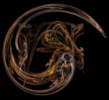 Dijital fraktal resimlerinden birinin resmi