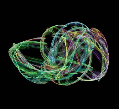 Dijital fraktal resimlerinden birinin resmi