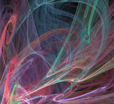 Dijital fraktal resimlerinden birinin resmi